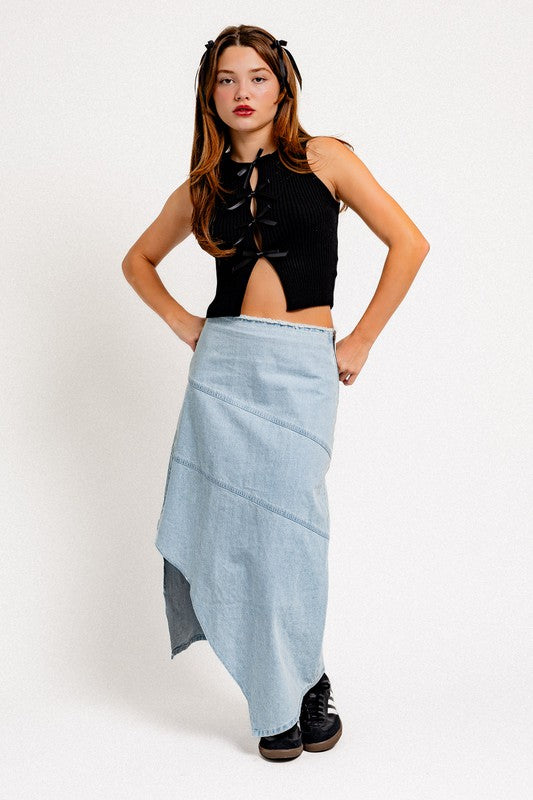 Satin Bow Detail Sleeveless Top