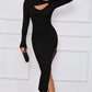 Side Slit Bodycon Party Dress