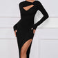 Side Slit Bodycon Party Dress