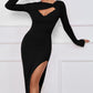 Side Slit Bodycon Party Dress