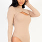 Front Cutout Long Sleeve Bodysuit