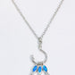 Opal Fish 925 Sterling Silver Necklace