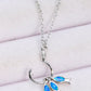 Opal Fish 925 Sterling Silver Necklace