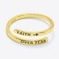 FAITH OVER FEAR Bypass Ring