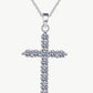 Moissanite Cross Pendant Chain Necklace