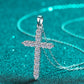 Moissanite Cross Pendant Chain Necklace