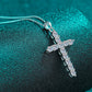 Moissanite Cross Pendant Chain Necklace