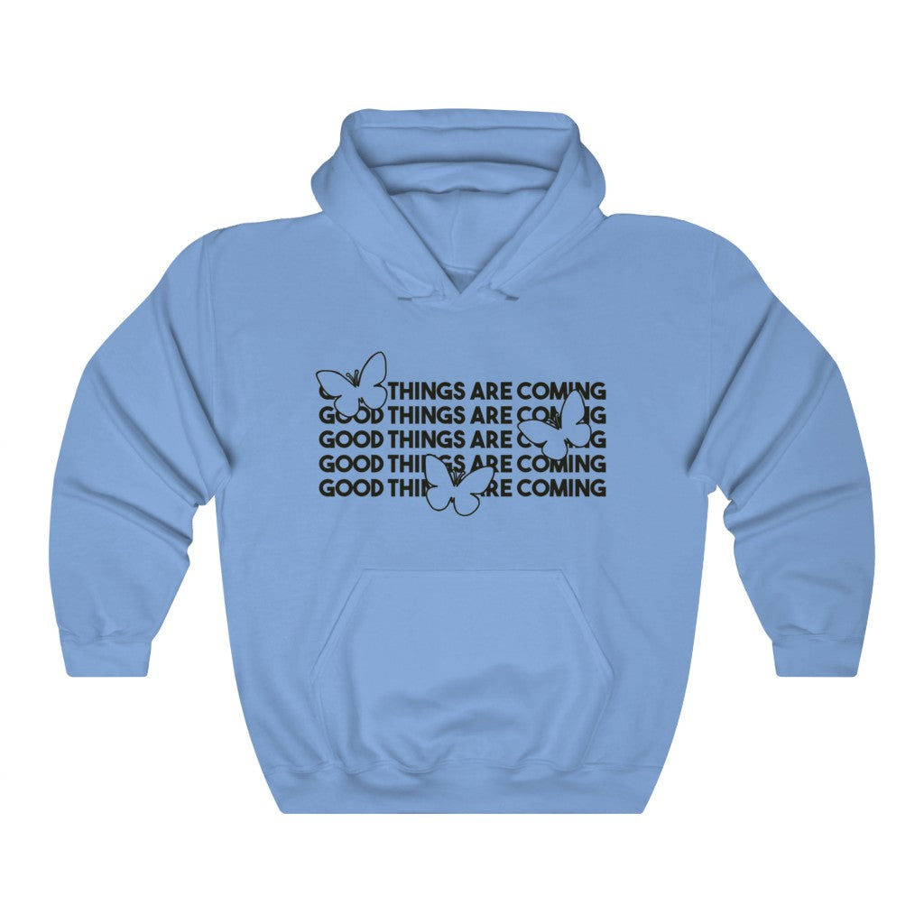 Good Things Are Coming Butterfly Unisex Heavy Blend™ Hooded Sweatshirt