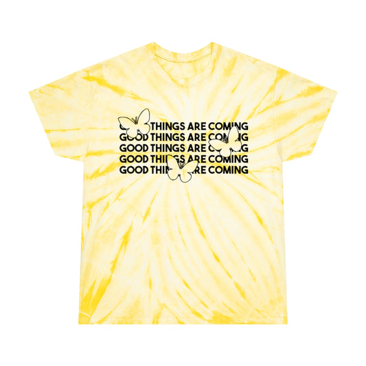 Good Things Are Coming Butterfly Tie-Dye Tee, Cyclone