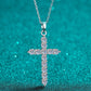 Moissanite Cross Pendant Chain Necklace