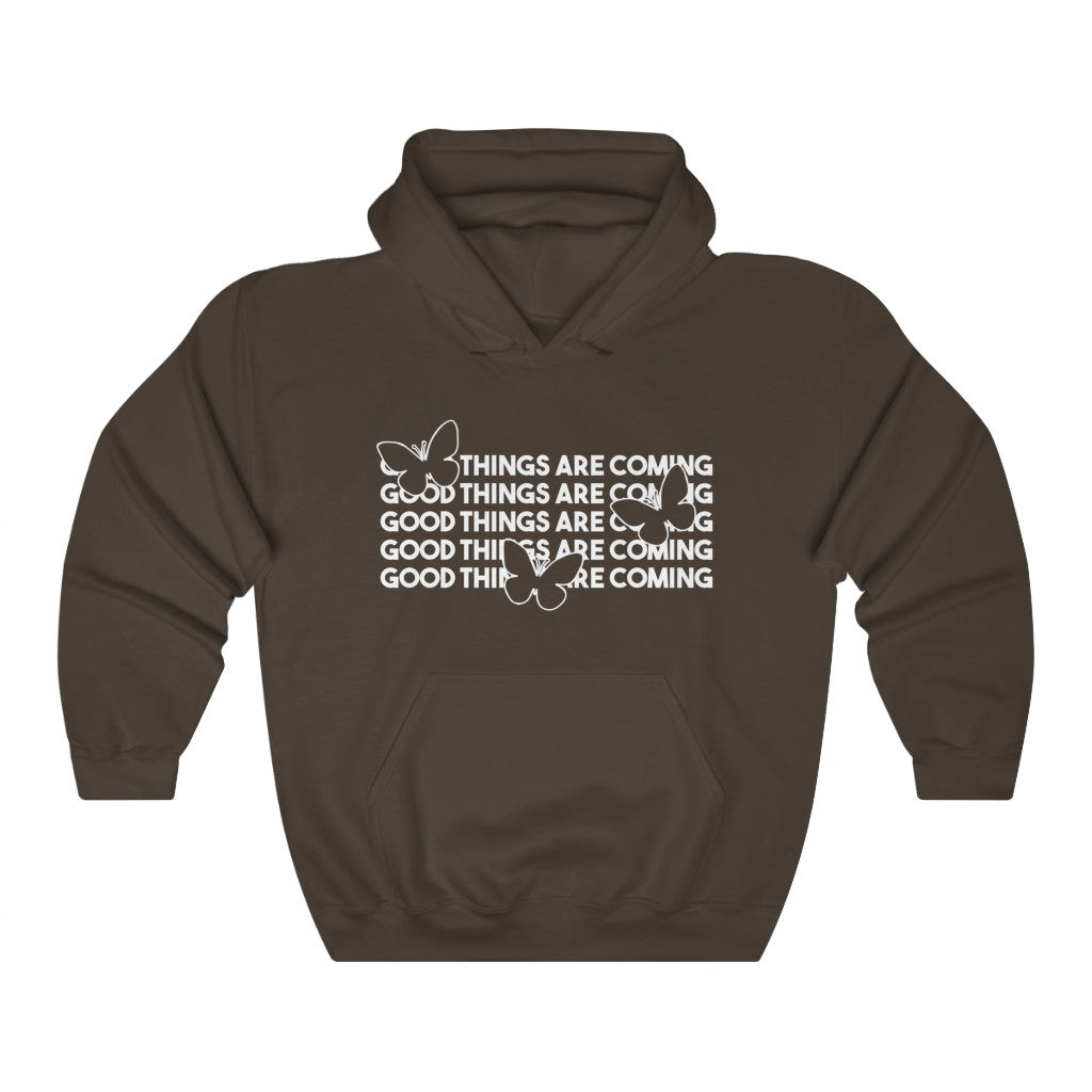 Good Things Are Coming Butterfly Unisex Heavy Blend™ Hooded Sweatshirt