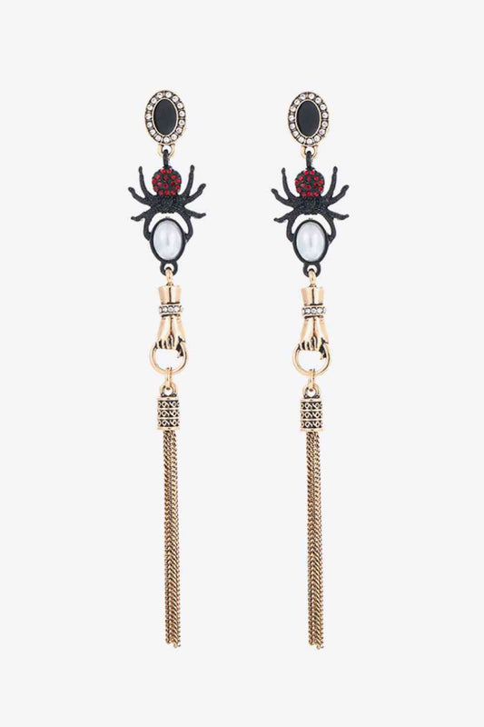 18K Gold-Plated Spider Drop Earrings