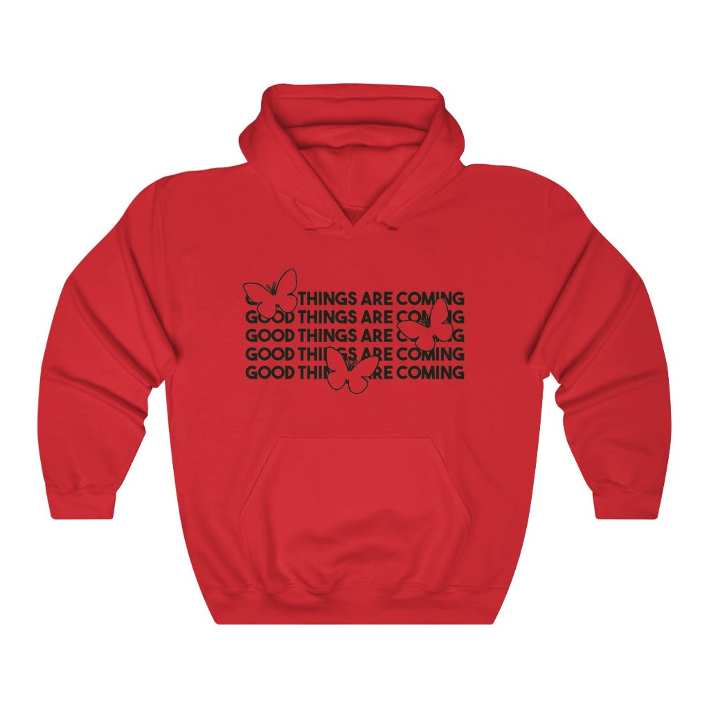 Good Things Are Coming Butterfly Unisex Heavy Blend™ Hooded Sweatshirt