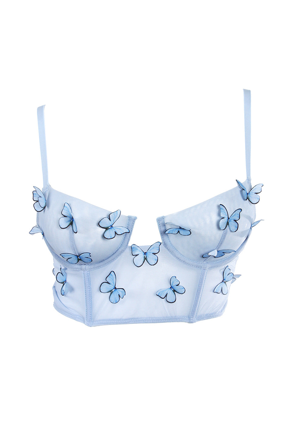 3D Butterfly Mesh Bra Top