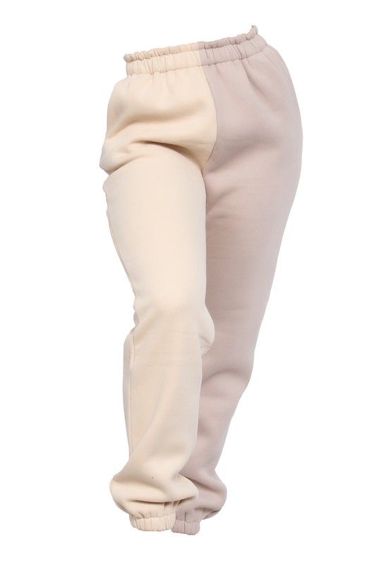 Plush Split Color Sweatpants