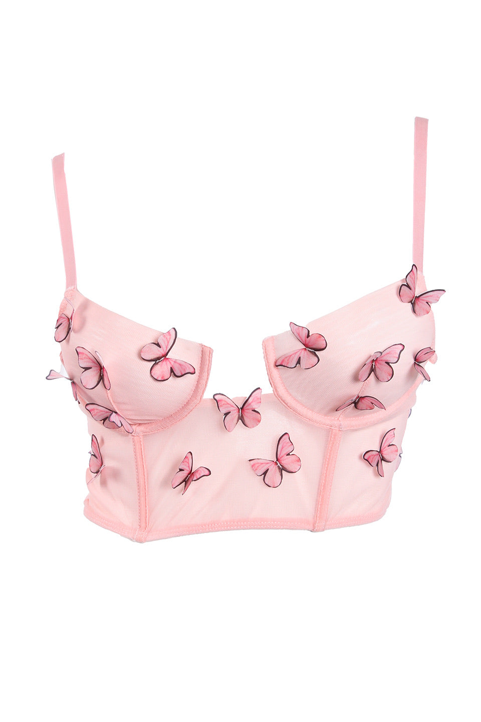 3D Butterfly Mesh Bra Top